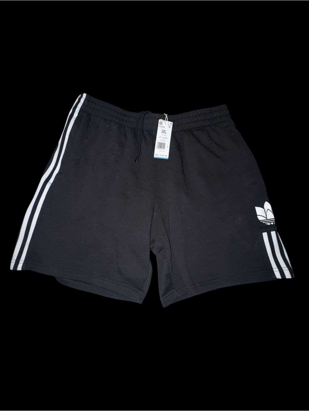 New Adidas Men’s Black Trefoil Athletic Shorts 2XL